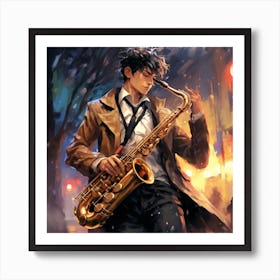 Saxophone Player 1 Poster