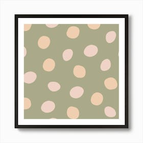 Simple dots boho pattern Art Print