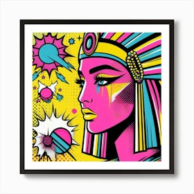 Pop Egyptian Amal Velvet Art Print