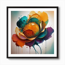 Abstract Flower Painting 3 Art Print