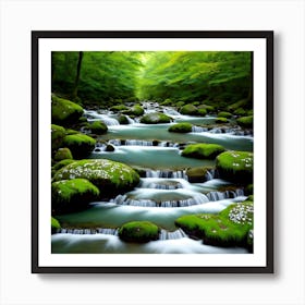 Mossy Stream Art Print