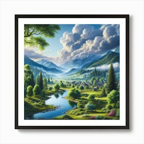 Valley Landscape Art Print