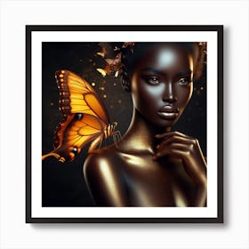 Black Butterfly 3 Art Print