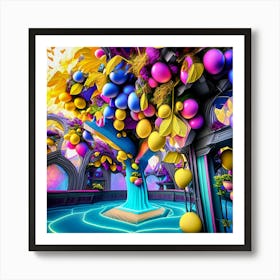 Room With Balloons Art Print