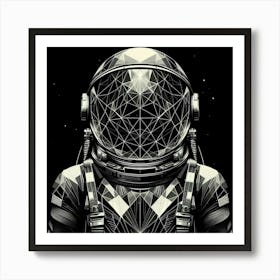 Astronaut In Space Art Print