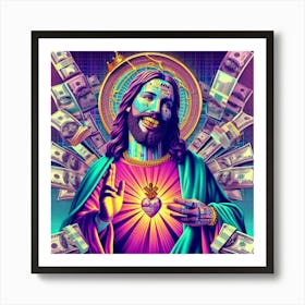 Jesus With Money 3 Art Print