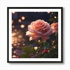 Roses In The Garden Art Print