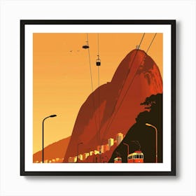 A Sugarloaf Mountain In Rio De Janeiro Minimal I 1719996239 4 Art Print