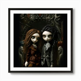 The Goth Couple Art Print