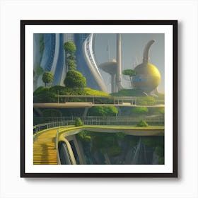 Futuristic City 7 Art Print