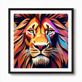 Abstract Lion 2 Art Print