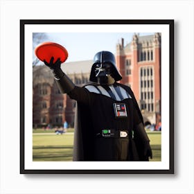 Darth Vader Throws A Frisbee Star Wars Art Print Art Print