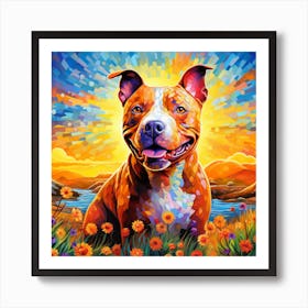 Pit Terrier Painting 1 Art Print