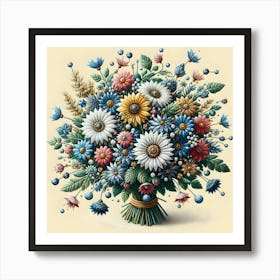 Bouquet Of Flowers 8 Art Print