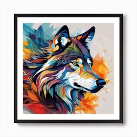 Wolf Painting 1 Art Print