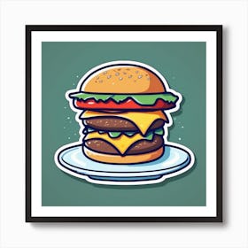 Burger Vector Illustration 1 Art Print