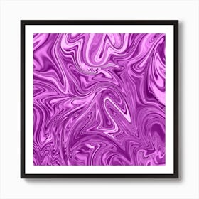 Violet Liquid Marble Art Print