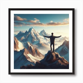 Man on top Art Print