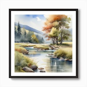 Watercolor Landscape Art Print