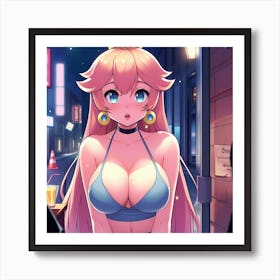 surprised Peaches Art Print