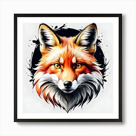 Fox Head 5 Art Print