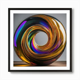 Spiral Glass Sculpture 1 Art Print