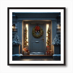 Christmas Door 173 Art Print