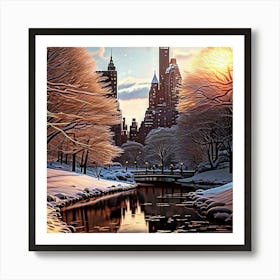 Winter In New York City 3 Art Print