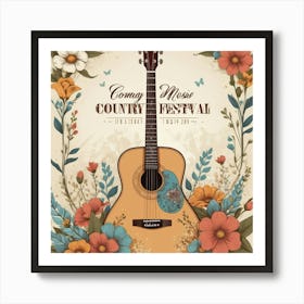 Country Music Festival Poster 1 Art Print