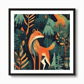 Fox In The Forest 1 Art Print