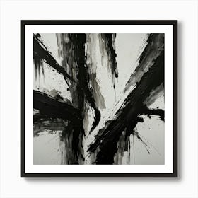 Black and White Abstract Art 185 Art Print