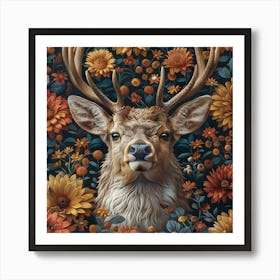 Deer Head 1 Art Print