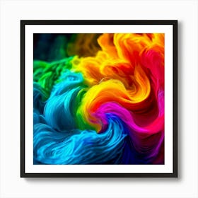 Color Brightness Vibrant Electric Power Gradient Vivid Intense Dynamic Radiant Glowing En (1) Art Print