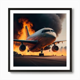 Airplane On Fire (36) Art Print