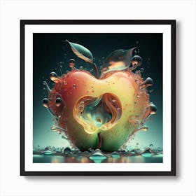 Apple In Water 1 Art Print