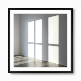 Empty Room With Windows 8 Art Print