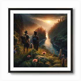 Hikers Art Print