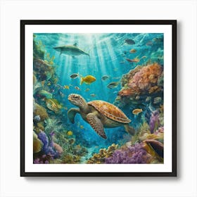 Sea Turtle Art Print