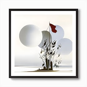 Flag In The Wind Art Print