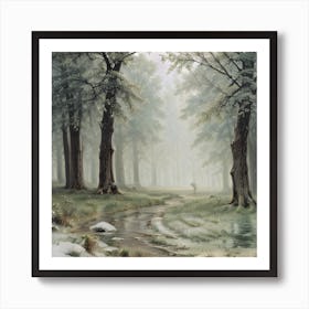 'Snowy Woods' Art Print