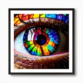 Rainbow Eye 13 Art Print