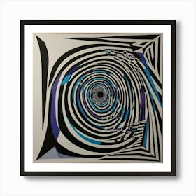 Black And White Abstract Painting Art Print