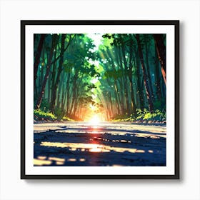 Road In The Forest Art Print