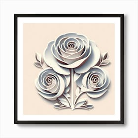 Minimalist, Flower of Roses 2 Art Print