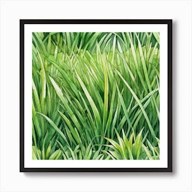 Green Grass Seamless Pattern Art Print