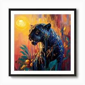 Black Jaguar 1 Art Print