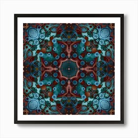 Abstraction Fractal Blue Art Print