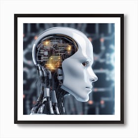 Portrait Of A Robot 4 Art Print