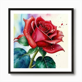 Rose painting Art Print