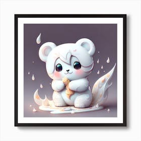 Ice Cream Bear 1 Art Print